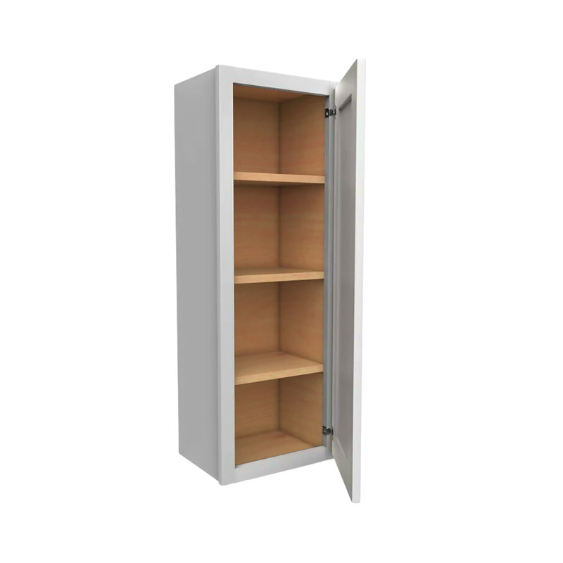 Armoire murale à une porte avec trois tablettes, 18", Gris