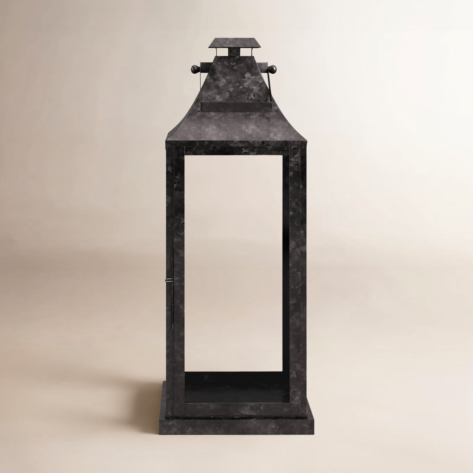 Sahni Stainless Steel Lantern Candle Holder, 26" H x 10" W x 10" D