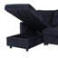 Canapé-lit modulaire réversible en velours de 81,5 po avec méridienne de rangement et poche latérale