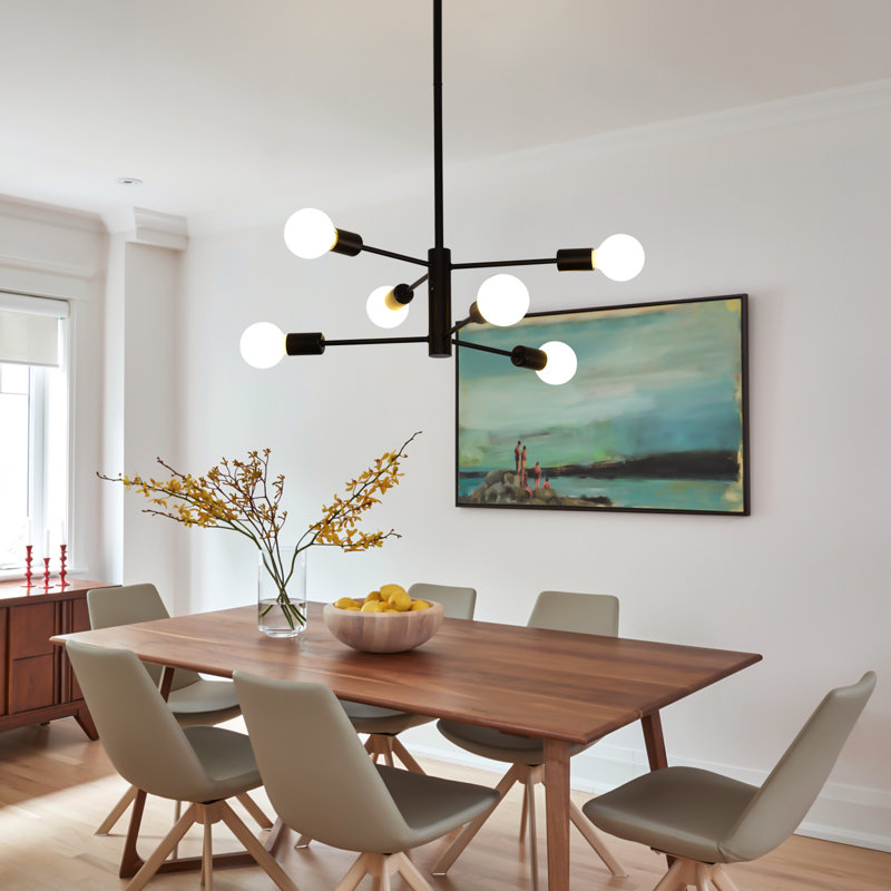 Cobina 6 - Light Sputnik Chandelier, Black