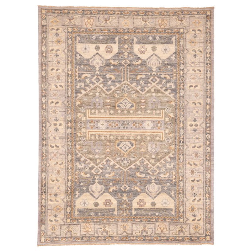 Tapis gris Jules Serapi 9 pi 0 po x 11 pi 10 po