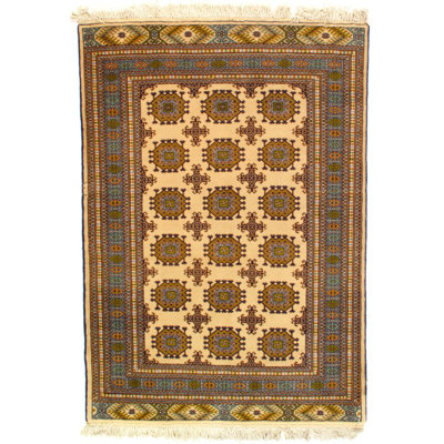 Fine Hand knotted Vintage Turkman size 5'3"X 6'5"