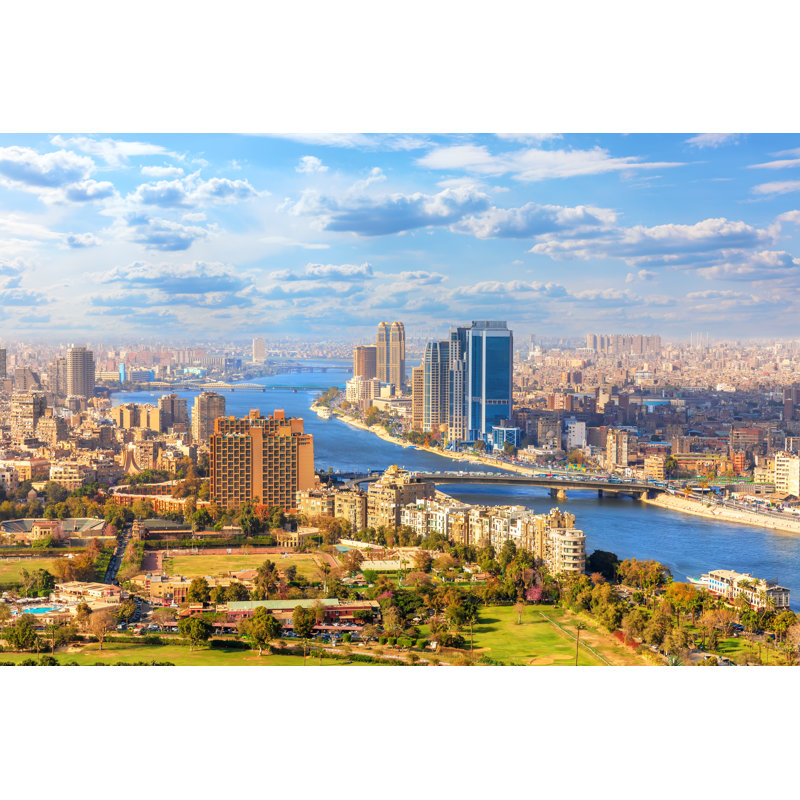 «Beautiful View of Cairo» sur toile, H 32 po x l 48 po