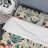 Ikat Duvet Cover Set - Teal And Beige Ikat Mosaic Fusion-1796209956