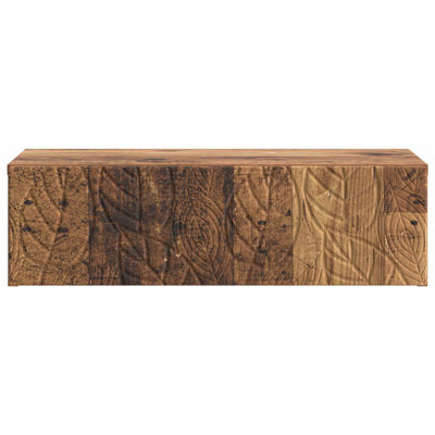  Wall-Mounted Side Table Engineered Wood Storage Vintage Living Room