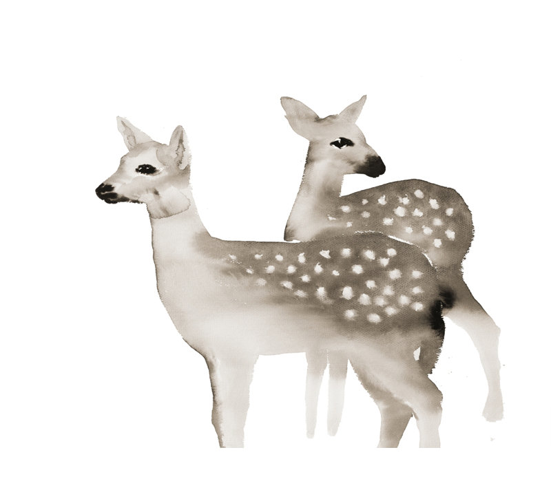 Brown Faons Animals Office Duvet Cover | Home Decor Essentials