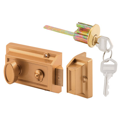 Diecast Brass, Night Latch And Locking Cylinder
