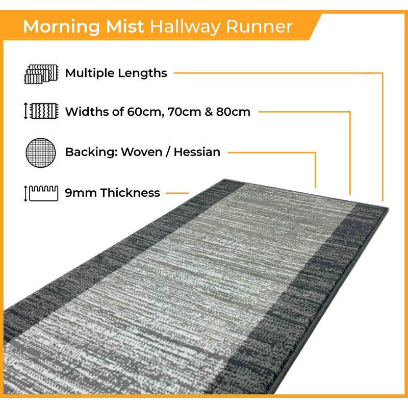 Runner Ombre Area Rug, Runner 60 x 330cm