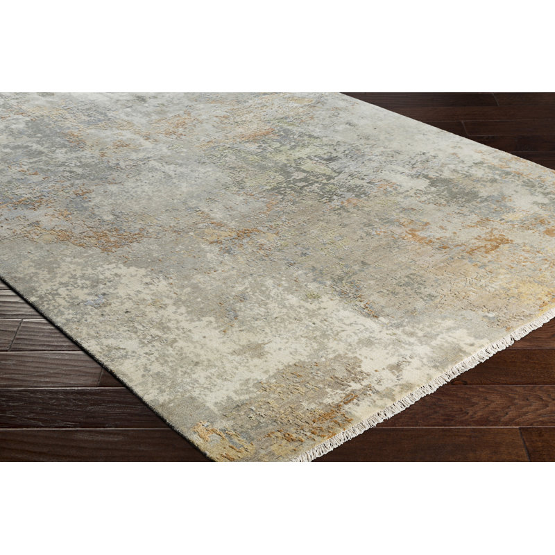 Colaba Silk Abstract Area Rug, Rectangle 2' x 3'