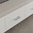 78.7"L Modern High Gloss TV Stand – Slatted Drawer Fronts, Stainless Steel Legs & Handles – White-404398560