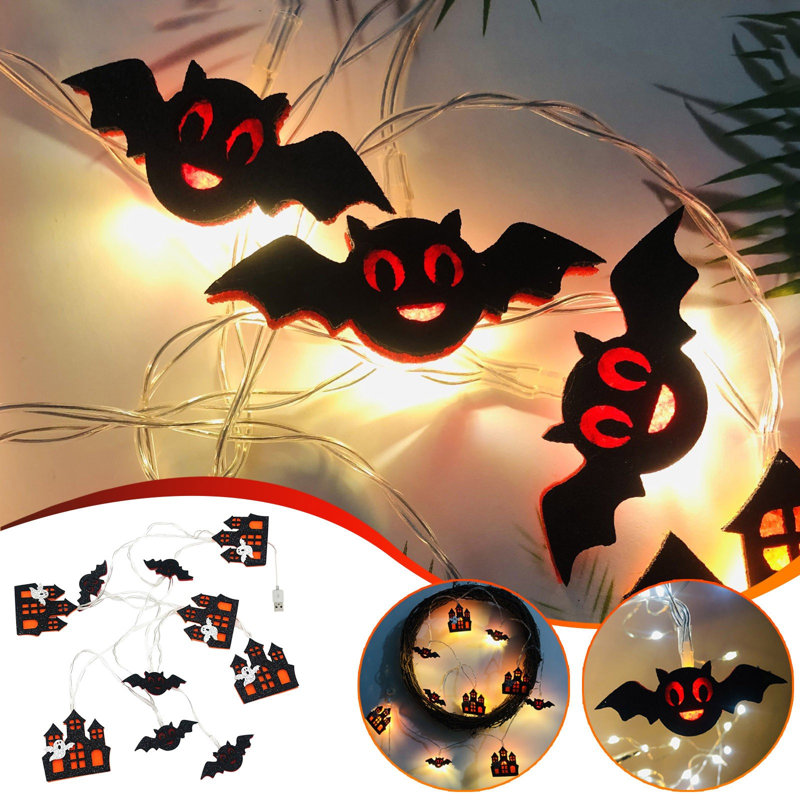 Halloween Castle String Lights Spider String Carnival Party Decoration Lights