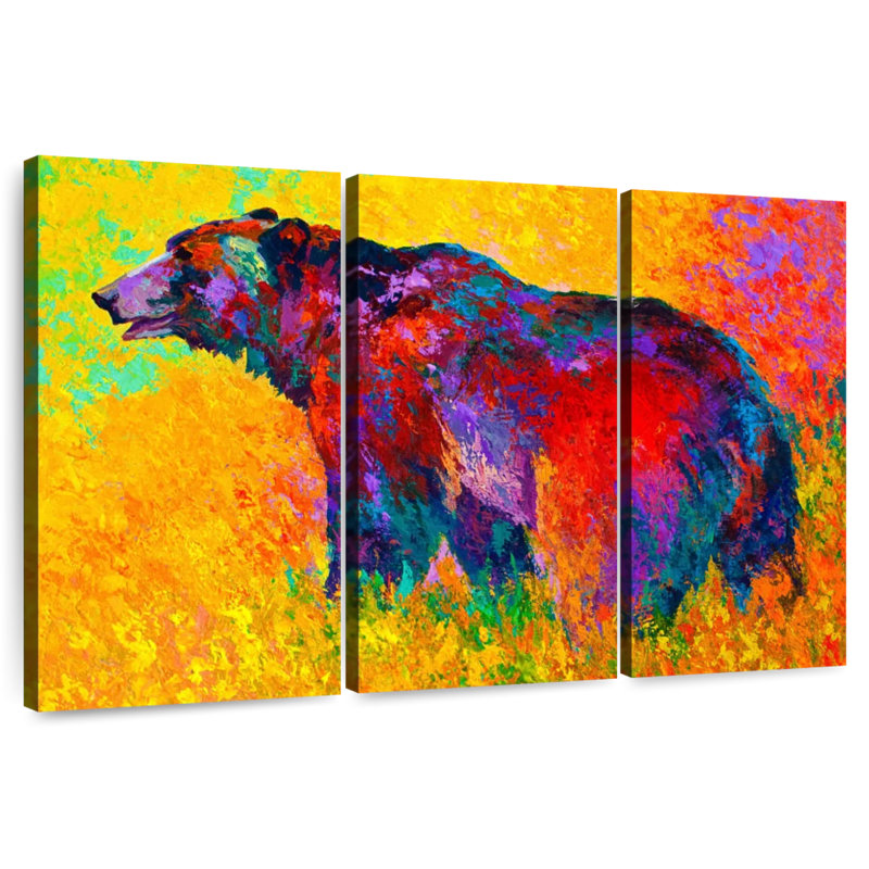 Brampt Into The Wind Grizz, 36" H x 57" W