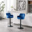 Ensemble de 2 tabourets de bar réglables avec dossier et repose-pieds-374969458