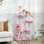 Tour pour arbre à chat 53 "avec condo, grand centre d'activités pour chaton, rose
