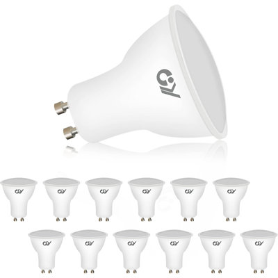 GY GU10 LED Bulbs 12 Pack Spotlight Cool White 6500K,8W 800lm Energy Saving LED Bulbs,Equivalent to 80W 120° Wide Beam for Ceiling Non-dimmable