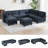 128" Oversized Modular 8-Seater Sectional Sofa with Storage & Removable Covers, Convertible U-Shape, L-Shape & Sleeper Configuration, Modern Couch with Movable Ottoman-1197984123