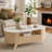 46.4" Fluted Oval Coffee Table with Drawer