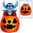 Animated Airblown Vampire Stitch Popping Out of Pumpkin Disney