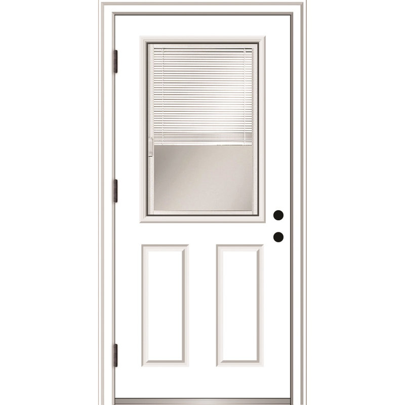 Porte d'entrée avant en fibre de verre Smooth, Côté droit / vers l'extérieur, H 80 po x l 36 po x P 1,75 po