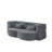 Sleeper Sofa with 2 Pillows (Dark Gray)