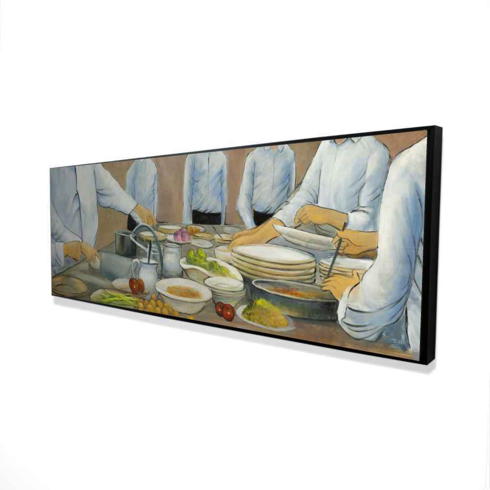 canvas geeks cooking kitchen café - wrapped canvas... Begin Edition International Inc. Cook Chefs at Work Framed Canvas ...