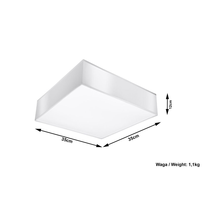 Brescia Plastic Flush Mount, White