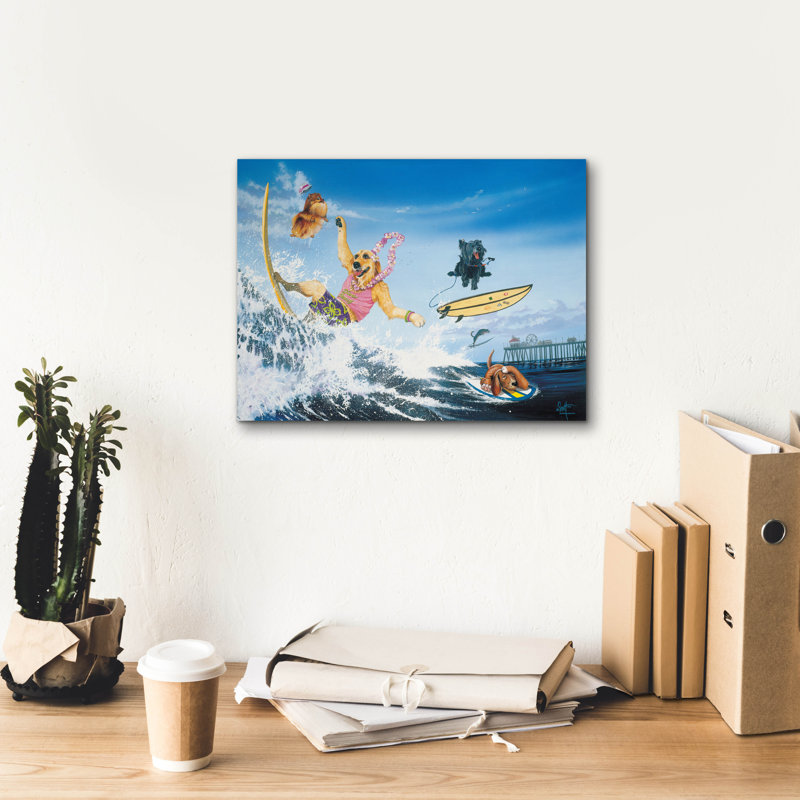 «Diva Dawgs» par Scott Westmoreland, art mural sur toile, H 12 po x l 16 po x P 0,75 po