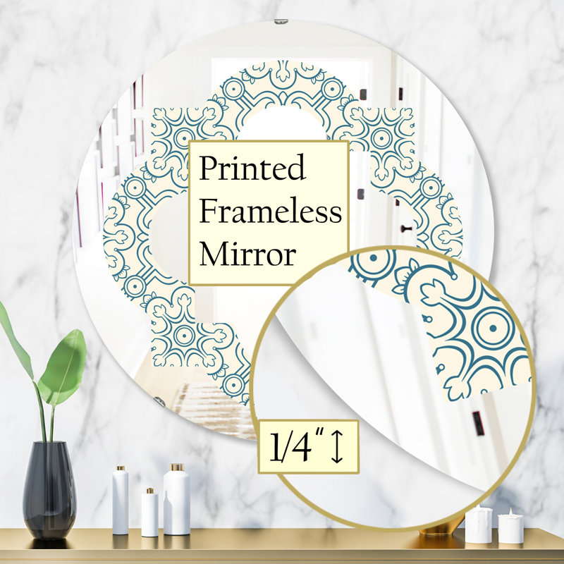 Miroir mural éclectique Quatrefoil, H 31,5 po x l po