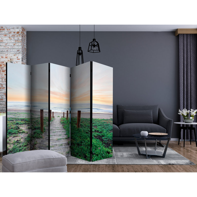 Gerth 172cm H Solid Wood Folding Room Divider, 5