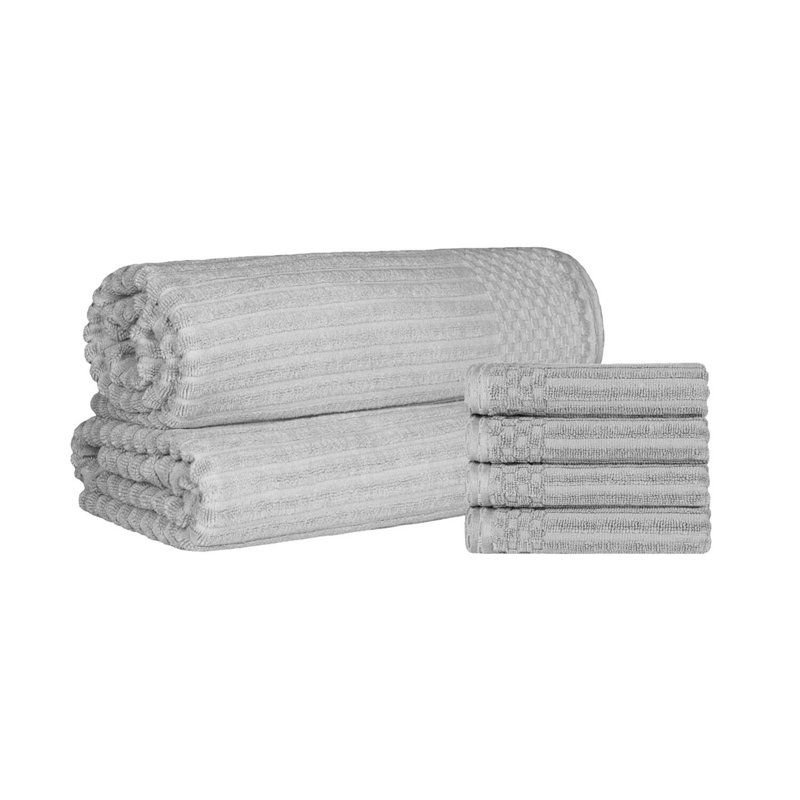 Ensemble de 4 serviettes de bain Keshayla, Argent