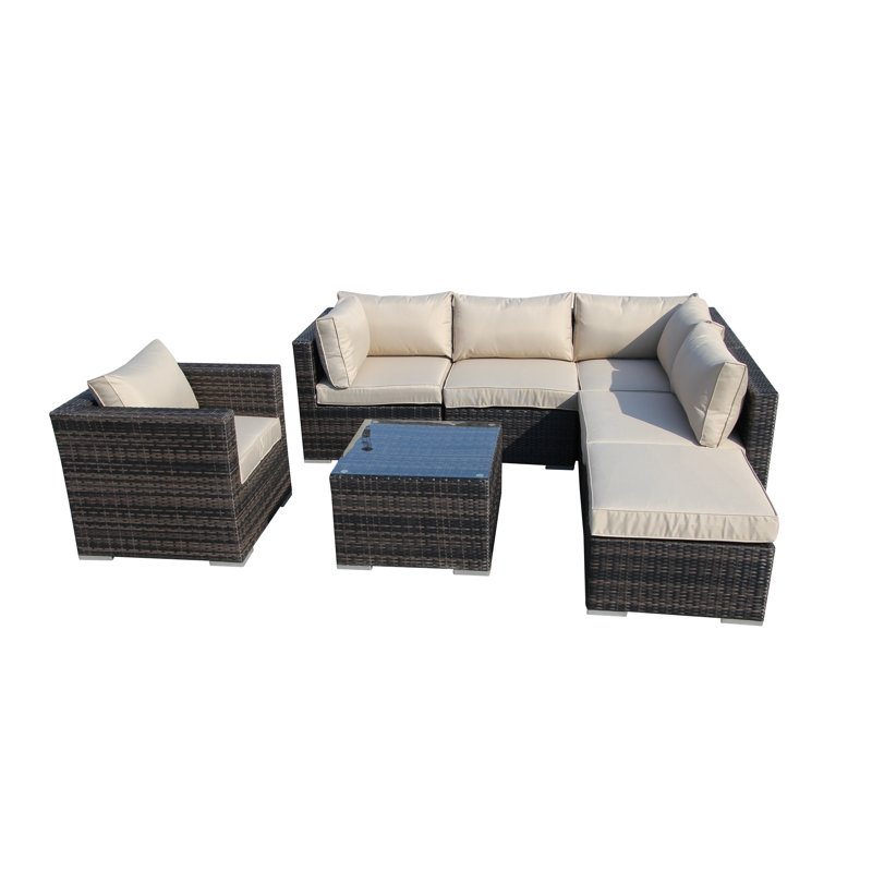 The Wiltshire 5 Seater Set With Single Seater, Mix Brown