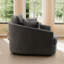 56.3" W Oversized Slipcovered Barrel Chair,Chenille Sofa Chair With 5 Pillows-1600980403