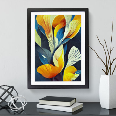 Abstract Floral Modern No.1 - Single Picture Frame Print