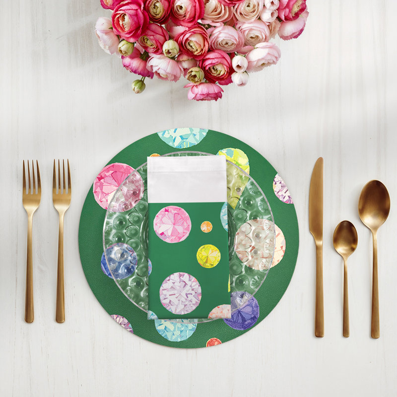 Jewel Cotton Sateen Dinner Napkins, Green