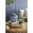 8.5X8.5X9" Blue & White Decorative Vase