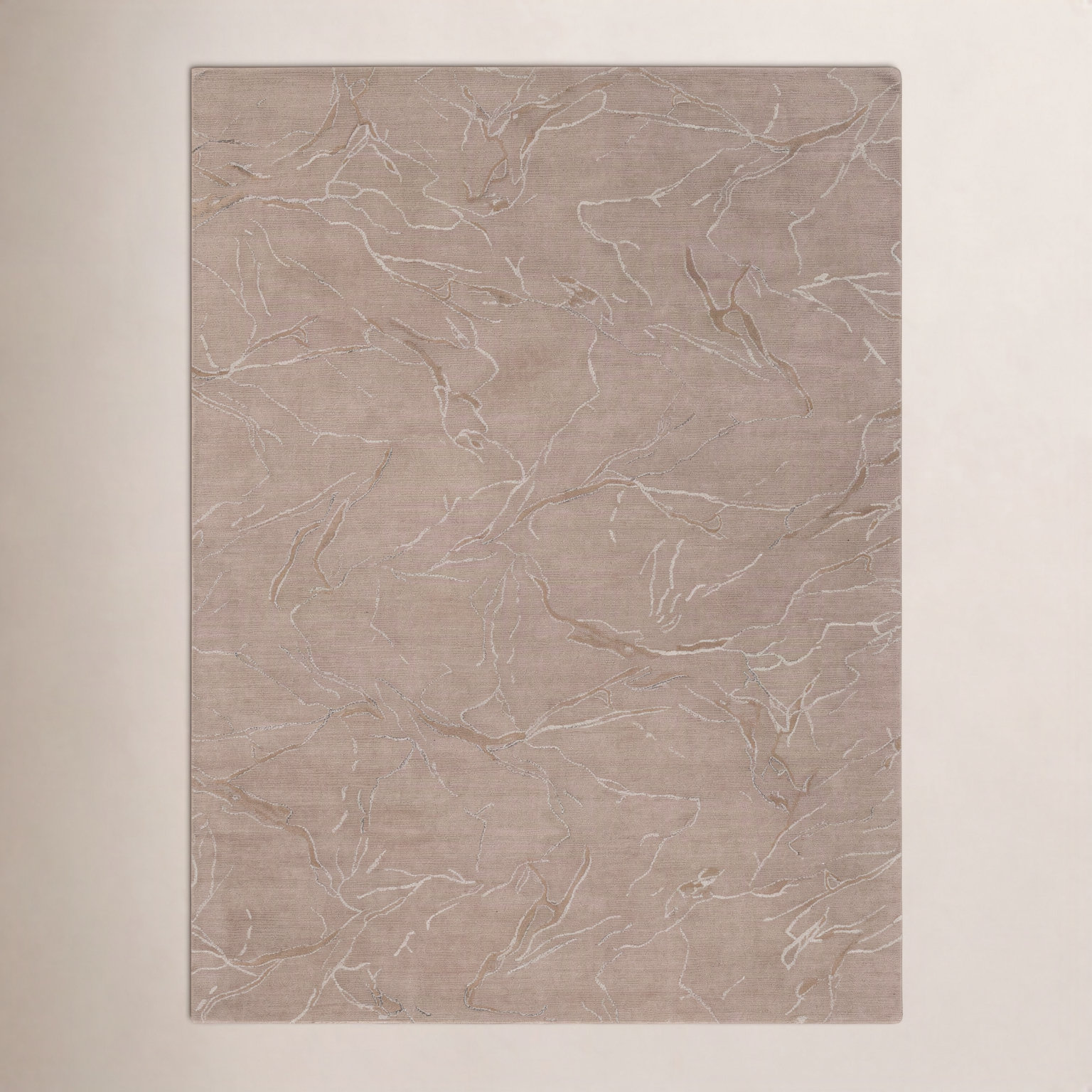Hand-Tufted Abstract Wool Rug, Rectangle 8'9" x 11'9", Clay