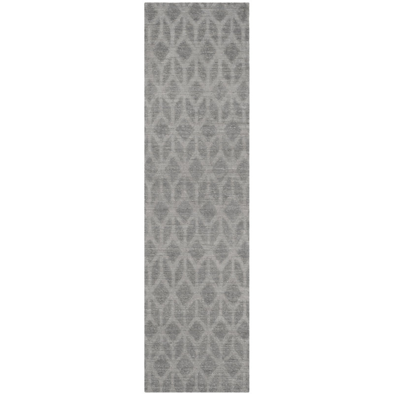 Tapis géométrique en jute / coton tissé à la main Doleman, Tapis de couloir 2 pi 3 po x 6 pi