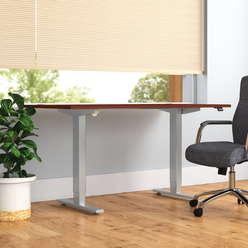Bureau pour travailler debout à hauteur réglable, l 59,45 po x P 29,37 po, Cerisier hansen