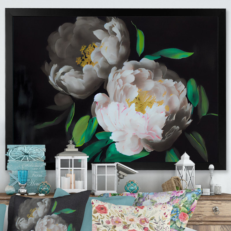 Annelieke - reproduction d'art sur toile, H 12 po x l 20 po x P 1 po, Toile avec cadre photo noir