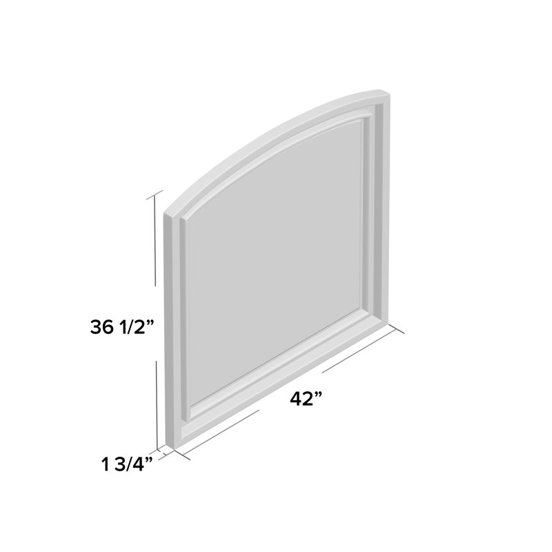 Aurane Traditional Dresser Mirror, White