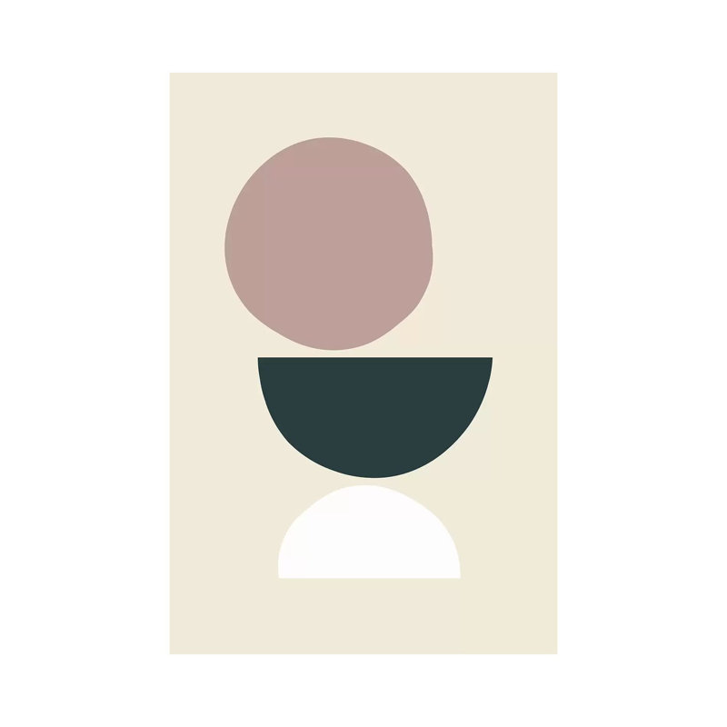 Mid-Century Shapes I by The Maisey Design Shop - Gallery-Wrapped Canvas Giclée on Canvas, 20.32 cm H x 30.48 cm W, Canvas