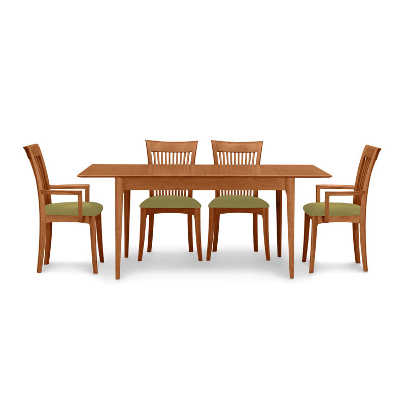 Sarah 5 - Piece Dining Set, Autumn Cherry, 30" H x 36" W x 36" D, Slate (M10245) Fabric