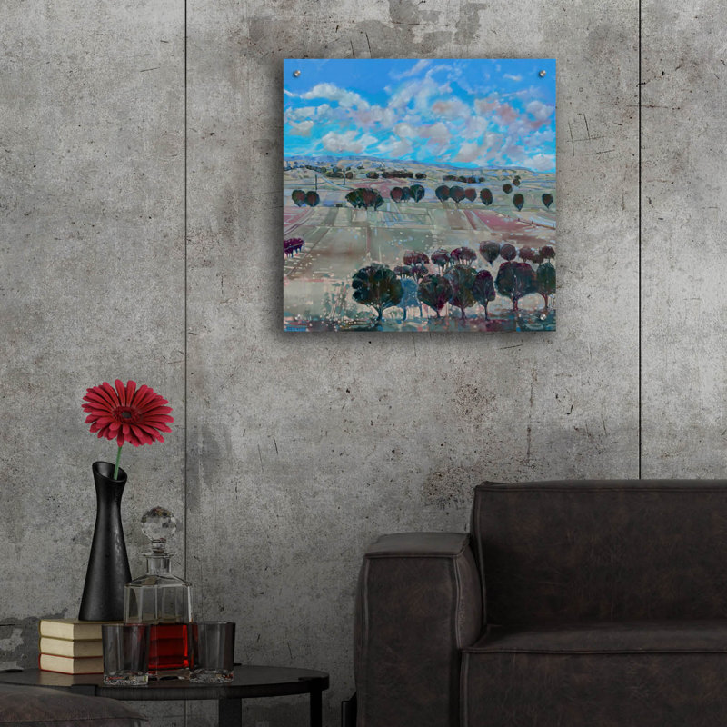  «Summer In Seppeltsfield» par Belinda Wilson, art mural en verre acrylique, 24 po x 24 po, H 24 po x l 24 po