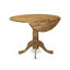 Ensemble de table de salle à manger 5 pièces comprenant une table ronde avec Dropleaf et 4 chaises Parson rembourrées en tissu gris, 42 x 42 pouces, naturel-1740546333-1733490270-1733490263
