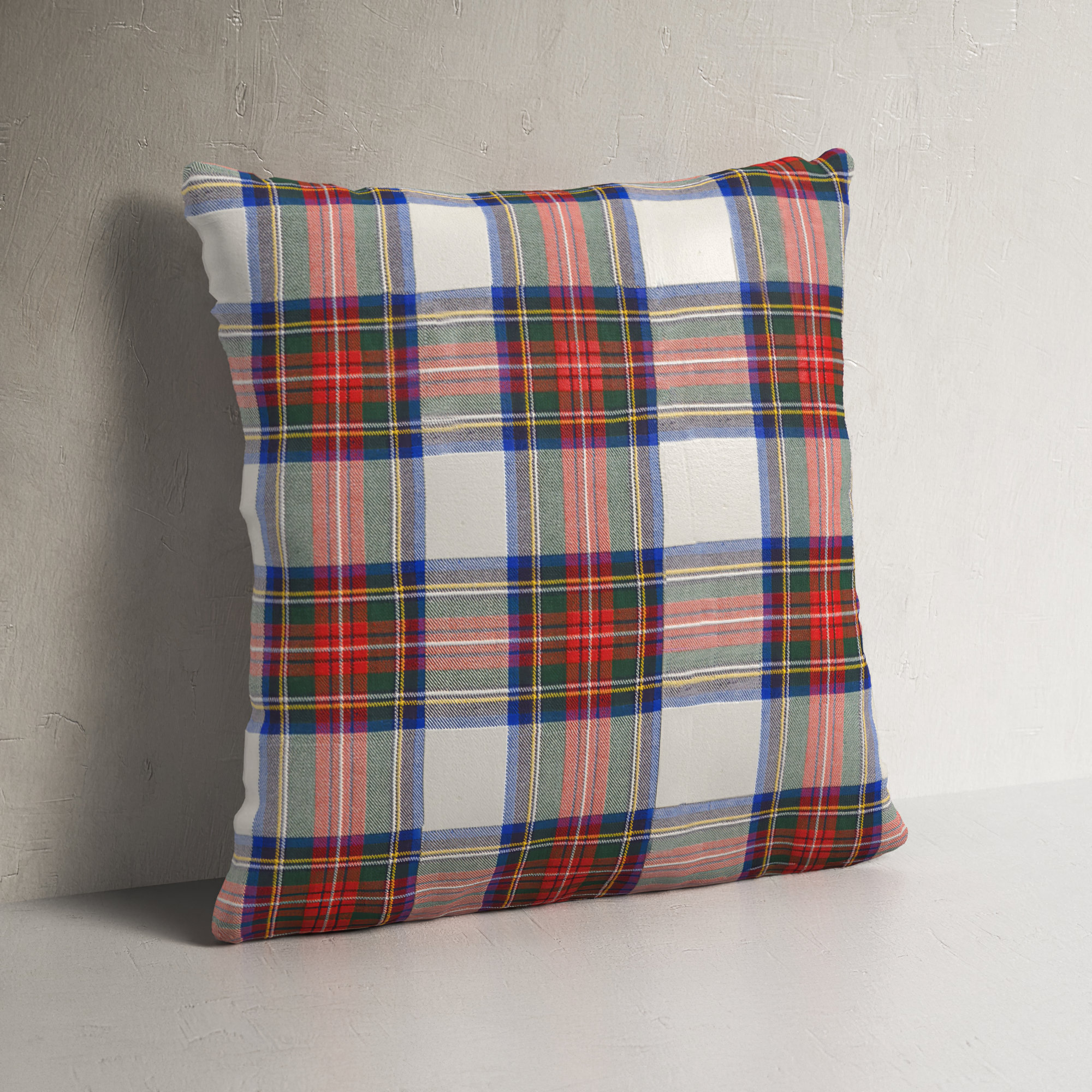 Rockleigh Plaid Cotton Pillow Cover, 20" x 20", Pillow Cover Only - No Insert