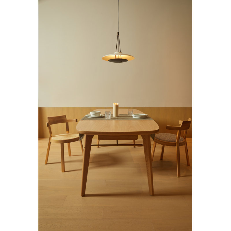 Utility Dining Table, Natural Oak, 30"H x 82.7"L x 35.5"W