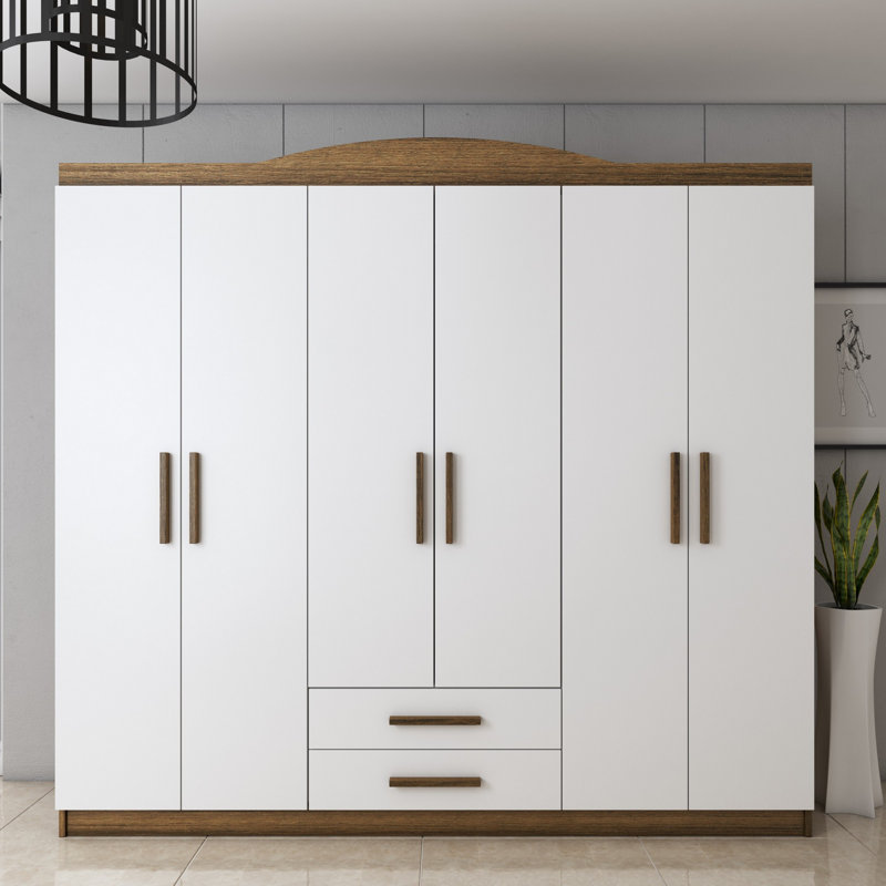 Golub 6 Door Manufactured Wood Wardrobe