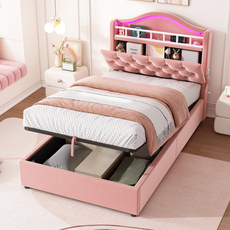 Bed, Beige