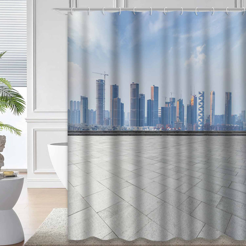 Rideau de douche Skyline Buildings, L 72 po x l 78 po
