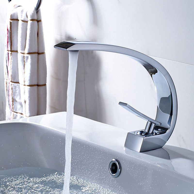 Single-Hole Single-handle Bathroom Faucet, Chrome